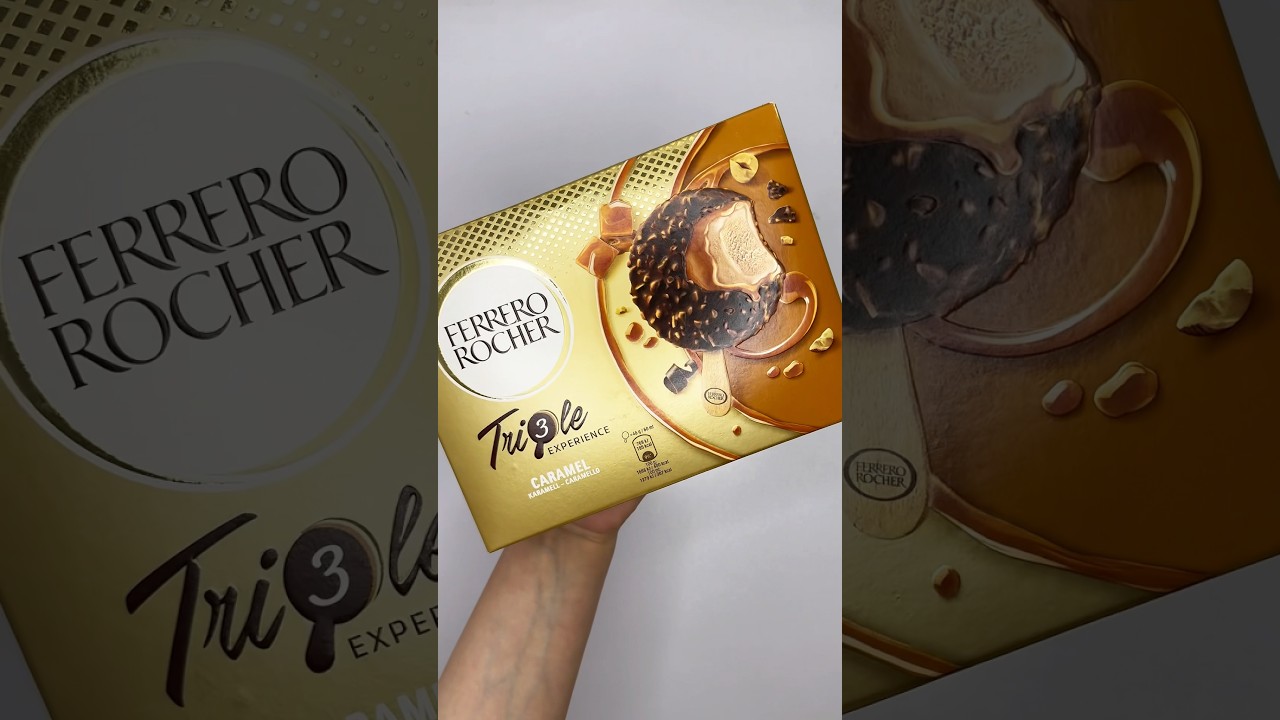 Ferrero Rocher Ice Cream Unboxing and Eating I ASMR