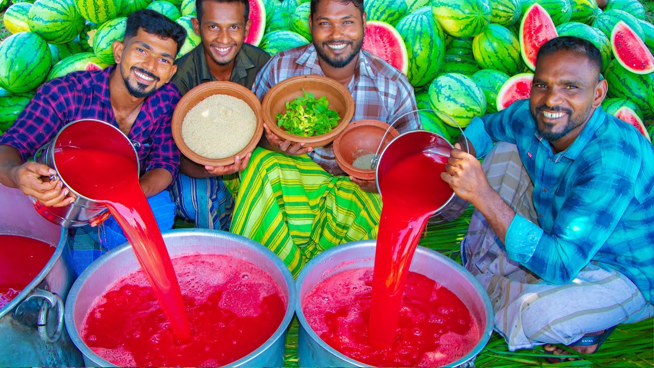 1000KG Watermelon Juice | Refreshing Watermelon Juice | Summer Healthy Drinks | Village Man Cooking