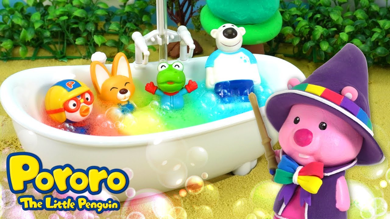 Loopy si Penyihir Warna | Mandi Busa Pelangi | Pororo Lagu Anak anak