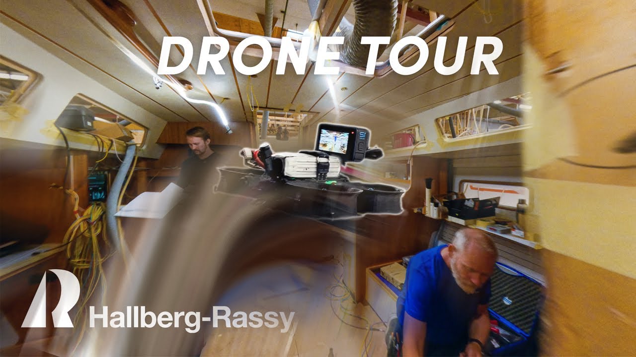 Hallberg-Rassy Drone Boat Yard Tour | The Most Exciting Drone Factory Tour Ever