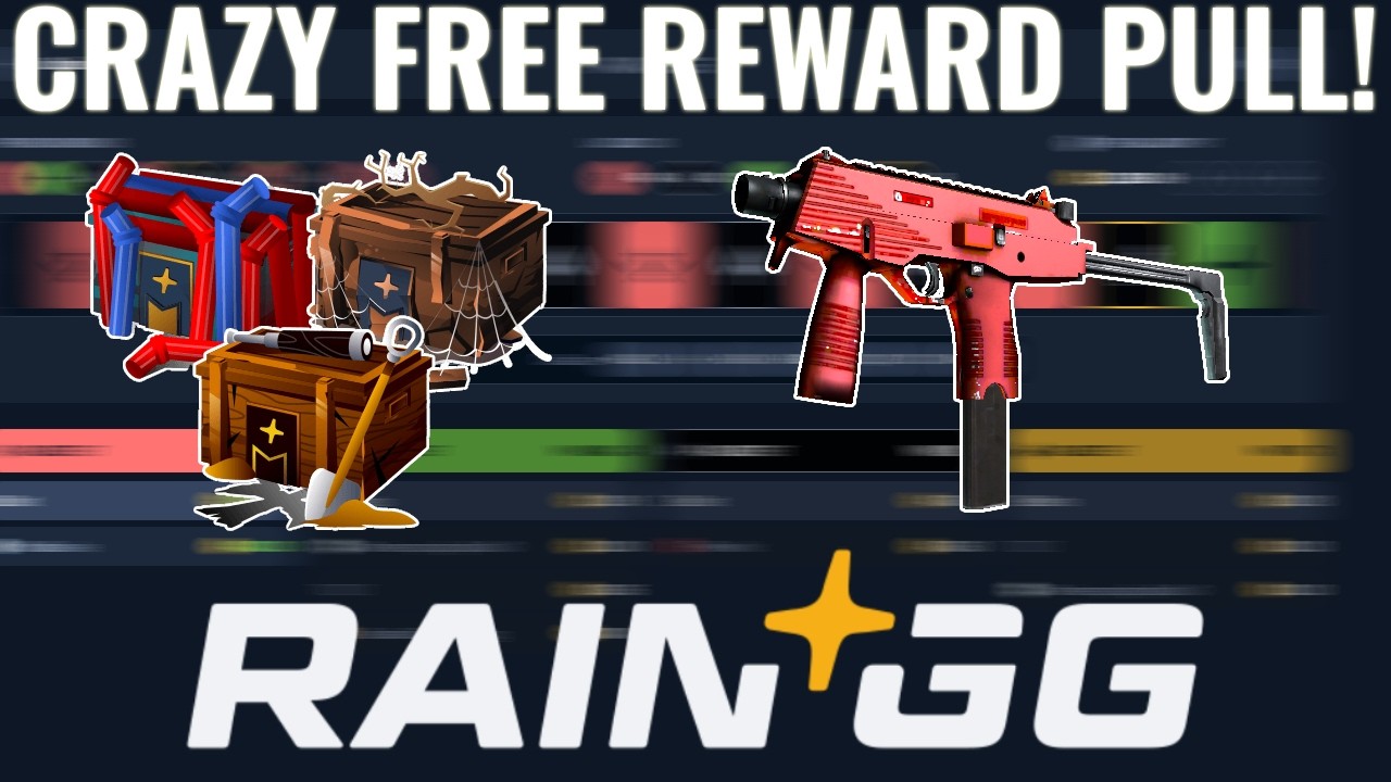 AN ABSOLUTELY INSANE PULL OUT OF MY DAILY FREE REWARDS ON RAIN.GG! BIG CASE BATTLES AND WINS!
