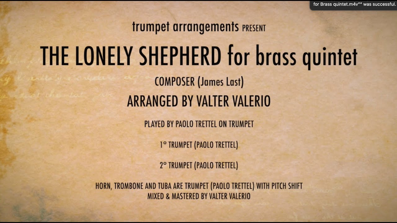 The Lonely Shepherd for Brass quintet by V.Valerio & P.Trettel