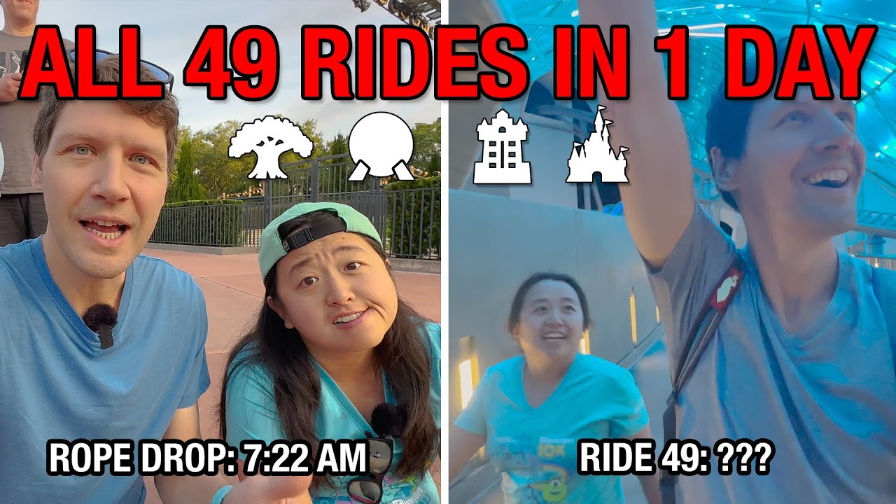 Disney World Challenge: EVERY Ride In One Day • 49 RIDES and Broken Genie+