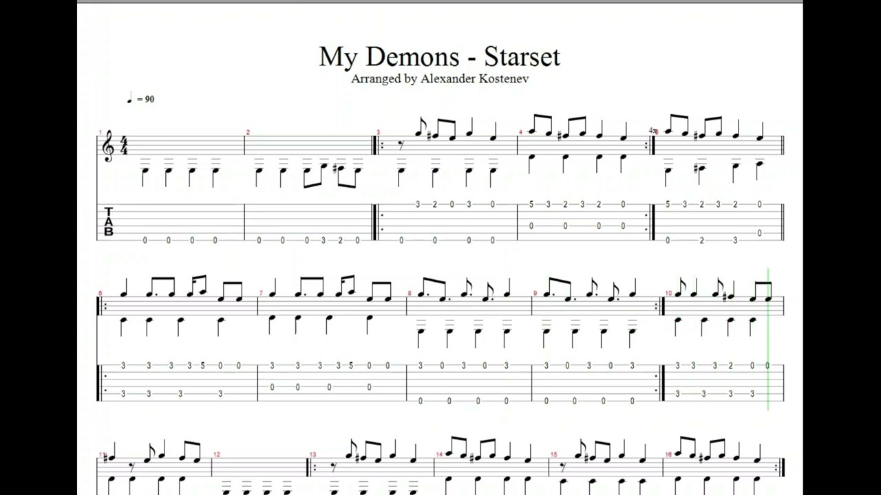 My Demons - Starset (Guitar Tabs)