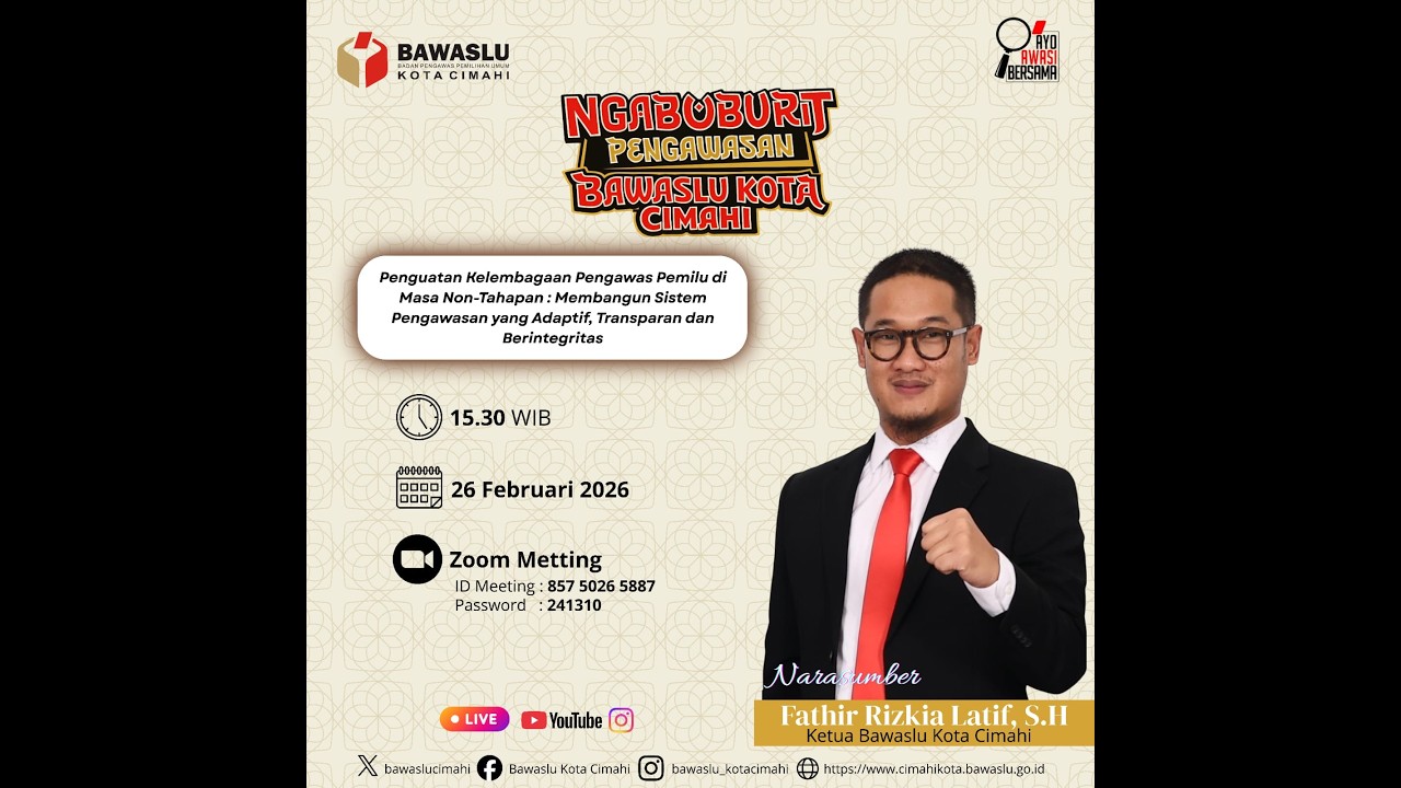 NGABUBURIT PENGAWASAN BAWASLU KOTA CIMAHI