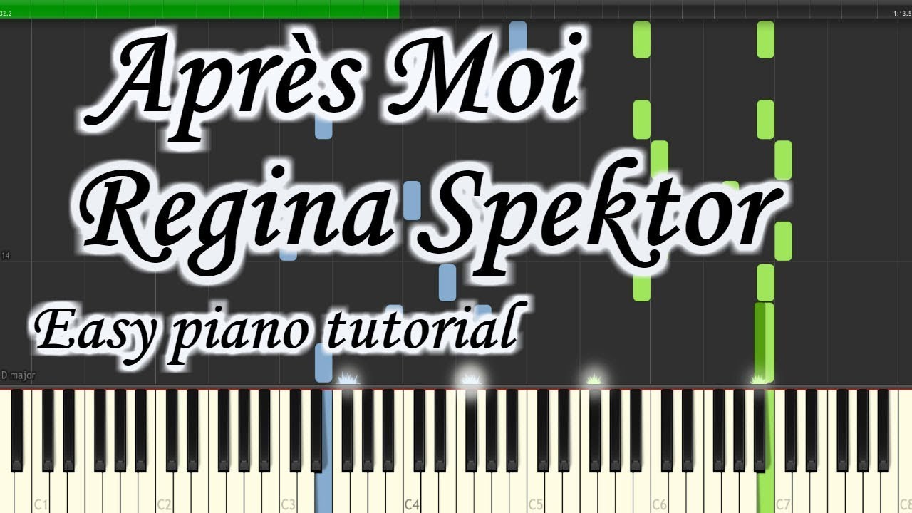 Après Moi - Regina Spektor - Very easy and simple piano tutorial synthesia cover