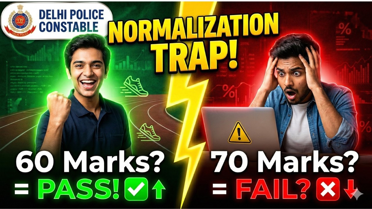60 Marks PASS, 70 Marks FAIL? 🚨 Delhi Police Constable Normalization Shock | Delhi Police Cut off