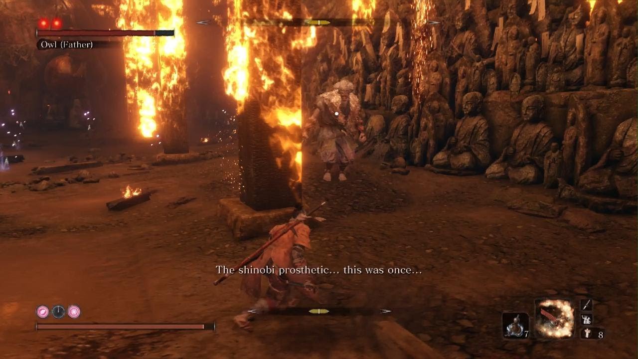 Sekiro: Shadows Die Twice_Owl(Father) Hirata estate Boss fight easy method cheese
