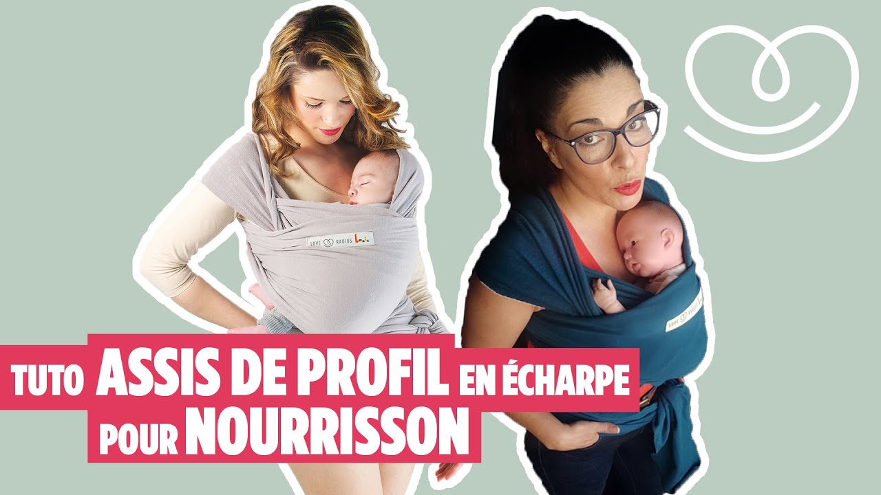 Porter devant en écharpe - Assis de profil