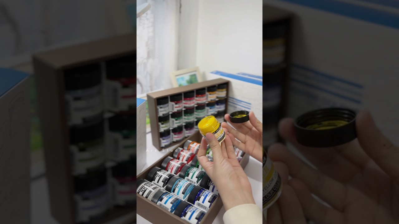 Let&rsquo;s Unbox It Now ✨ Time to Try It Out The Nicker Poster Colours #art #painting #postercolour