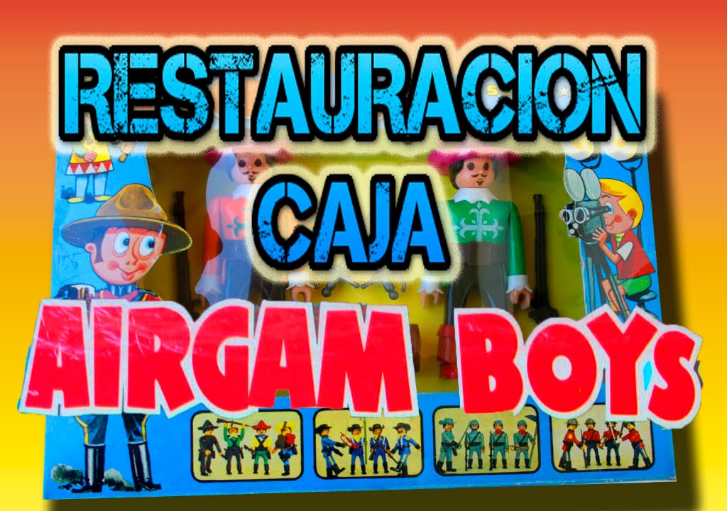 COMO RESTAURAR CAJA JUGUETES ANTIGUOS AIRGAM BOYS MOSQUETEROS