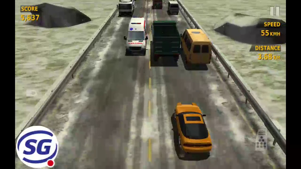My Traffic Racer Stream Snowy riding in endless two way mode ll Game Play