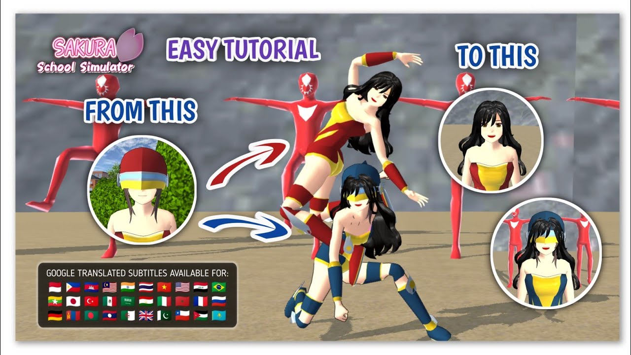 How to remove Ranger's Helmet  • Cara menghapus Tutorial Helm Ranger 【 Sakura School Simulator 】