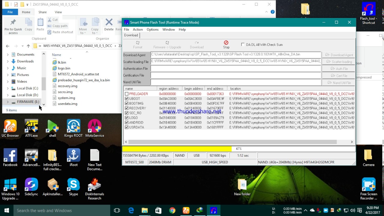 how to symphony w65 flash done
