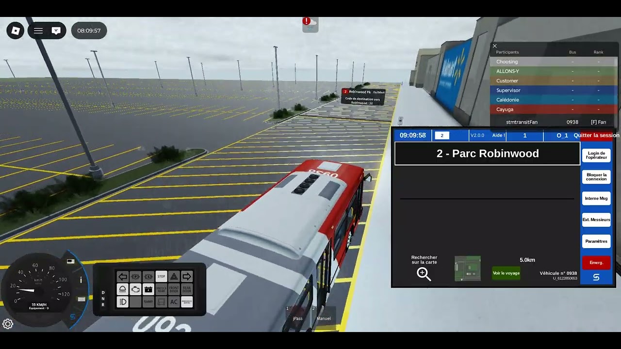 Roblox Simulateur de bus VAMOS POW  RIDE A LONG ON A 0938 A 2009 ELDORADO EZ ON THE 2 retired
