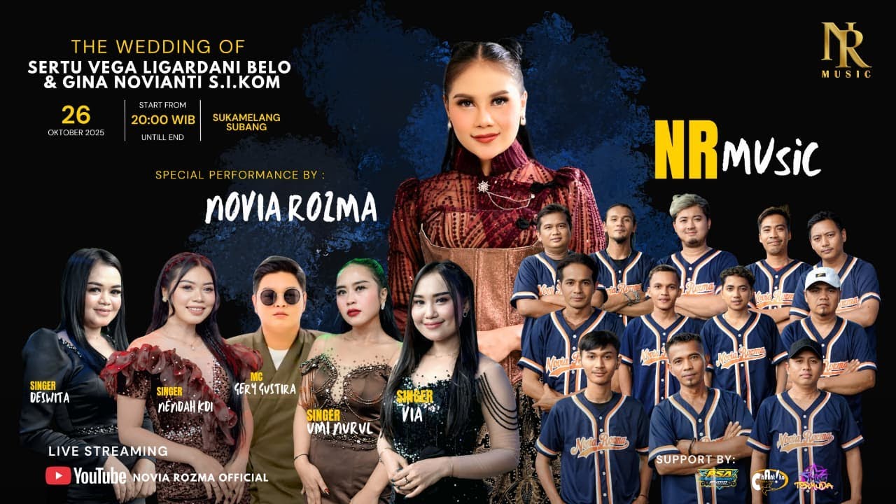 🔴LIVE NR MUSIC ( NOVIA ROZMA ) | WEDDING SERTU VEGA & GINA | SUKAMELANG-SUBANG | MINGGU, 26/10/25