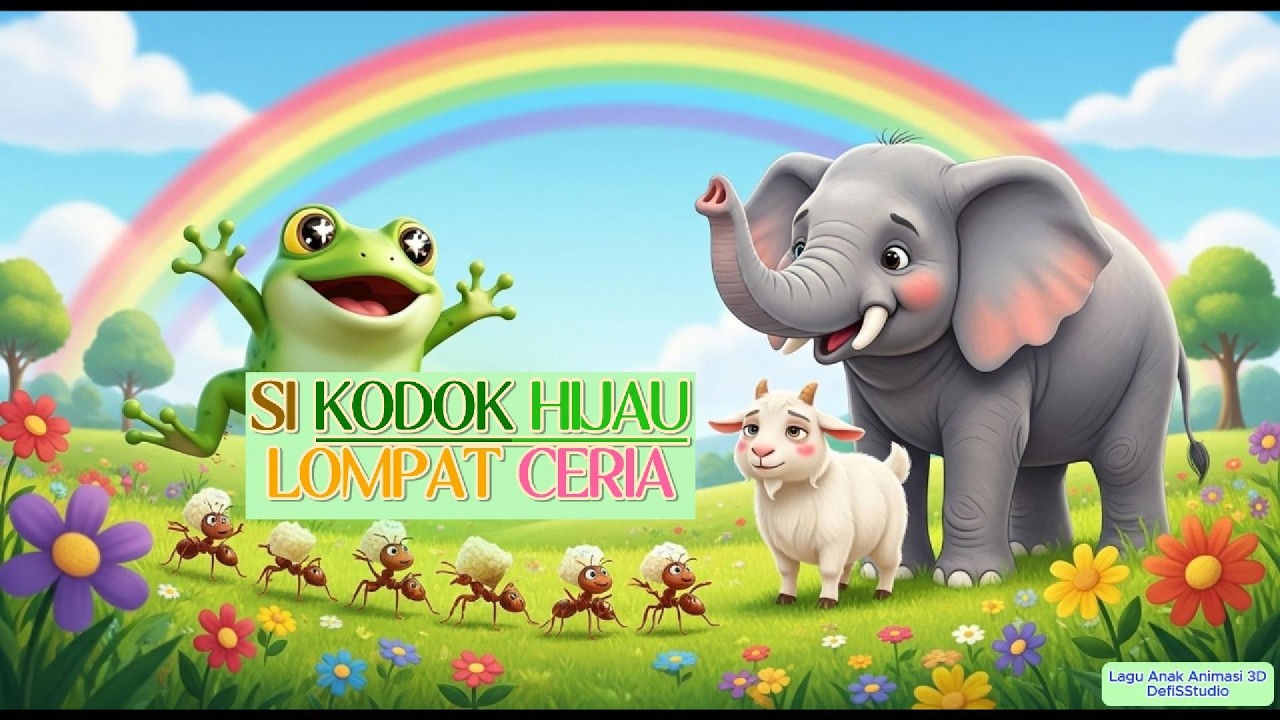 Si Kodok Lompat Ceria 🐸 | Lagu Anak Animasi 3D Lucu & Edukatif