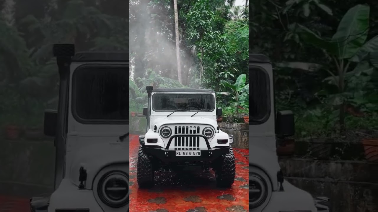 Mahindra Thar di #automobile #modified#modificition #white #shorts