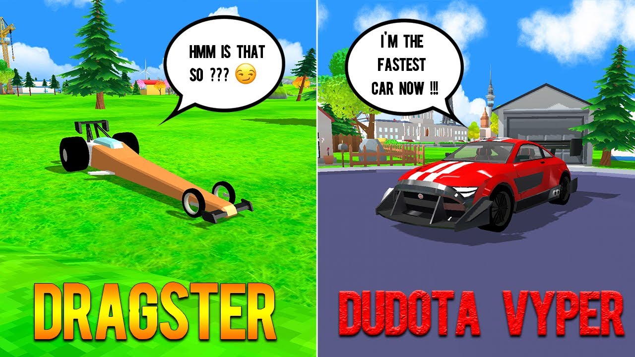 Dude Theft Wars The 2 Fastest Car Ever Dragster Vs Dudota Viper XR !!! 🤔🤔🤔