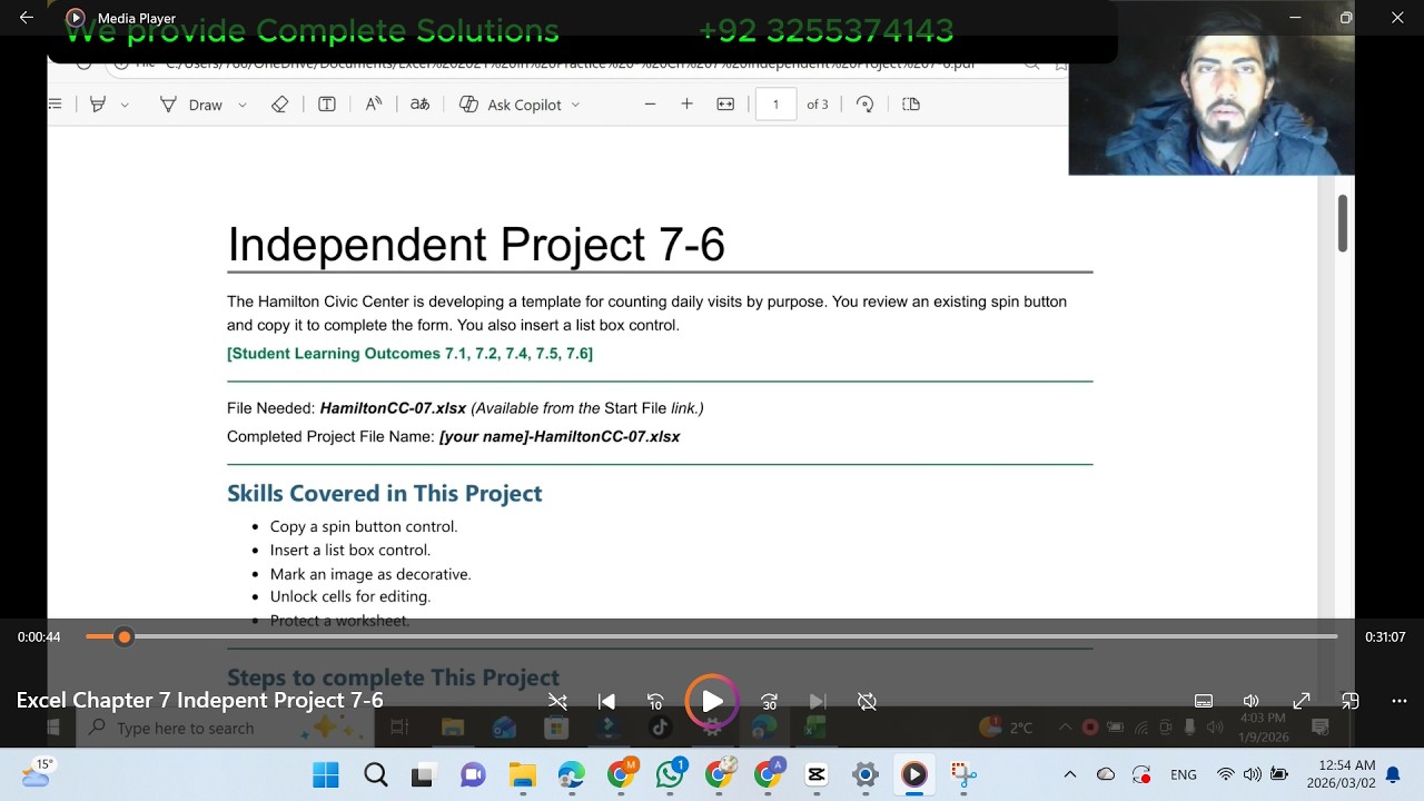 Excel 2021 In Practice - Ch 7 Independent Project 7-6 | Excel 2024 & 365 Chapter 7-6