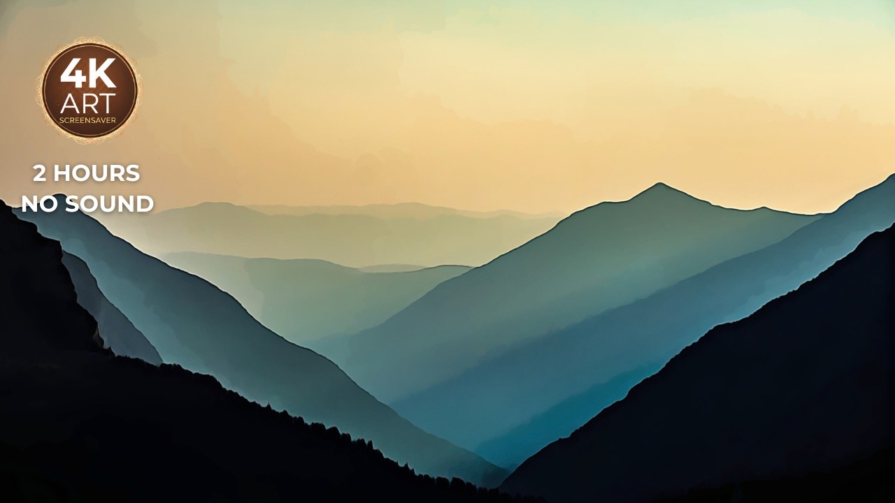 The mountains that makes your room feel twice the size I 2 hours screensaver   ---EcoArtLab