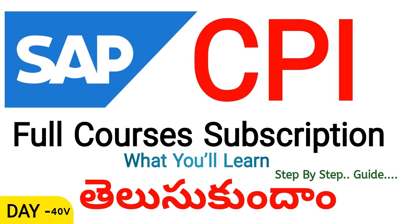 SAP CPI Full Course Subscription Guide | How to Subscribe & Start Learning Step-by-Step in Telugu 
