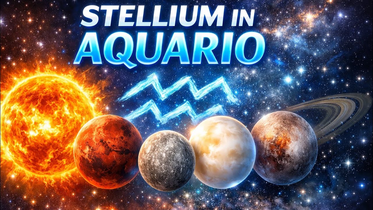 STELLIUM IN AQUARIO per tutti i segni e case. Gennaio-Febbraio 2026