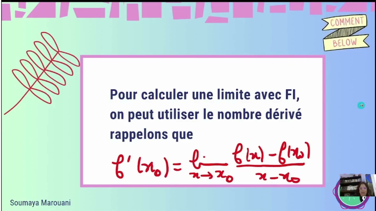 Calculer la limite ( forme indéterminée en utilisant le nombre dérivé)