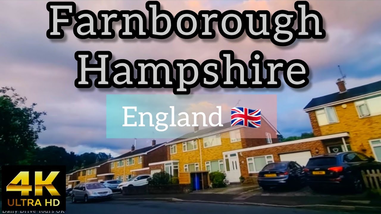 Farnborough Hampshire England Tour 🇬🇧 - [4K UHD]