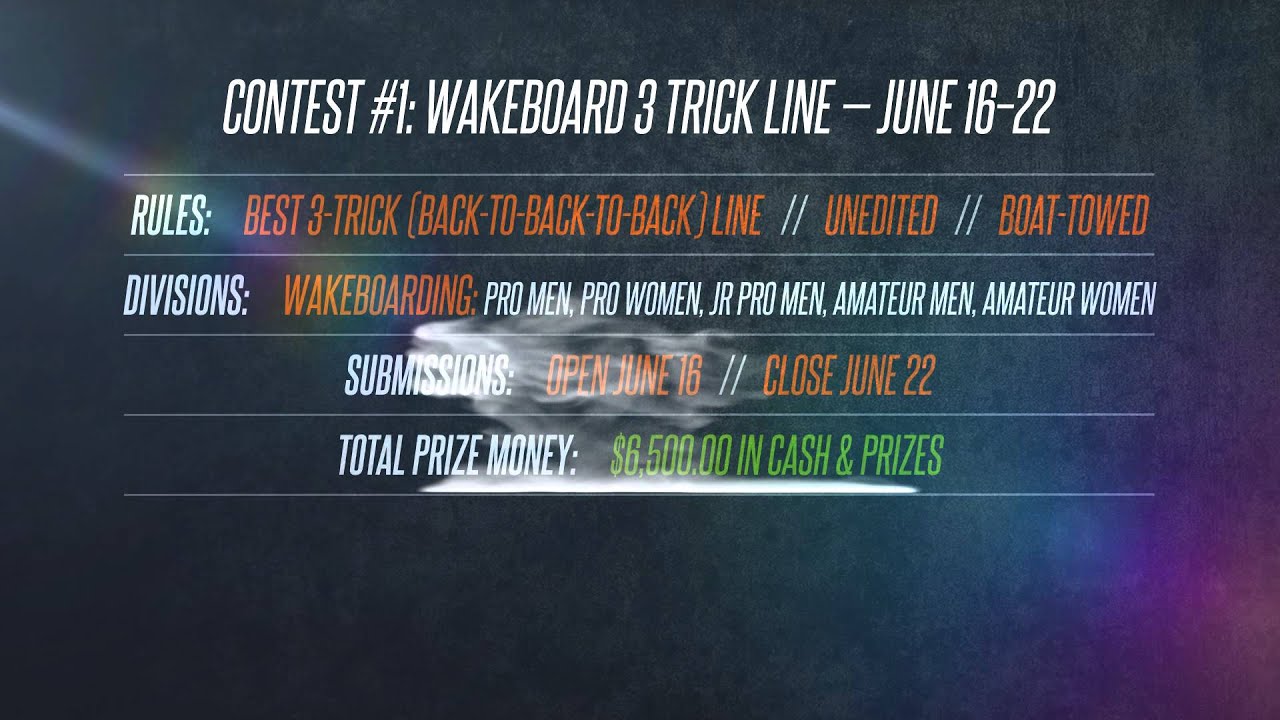 Contest #1: Wakeboard 3 Trick Line