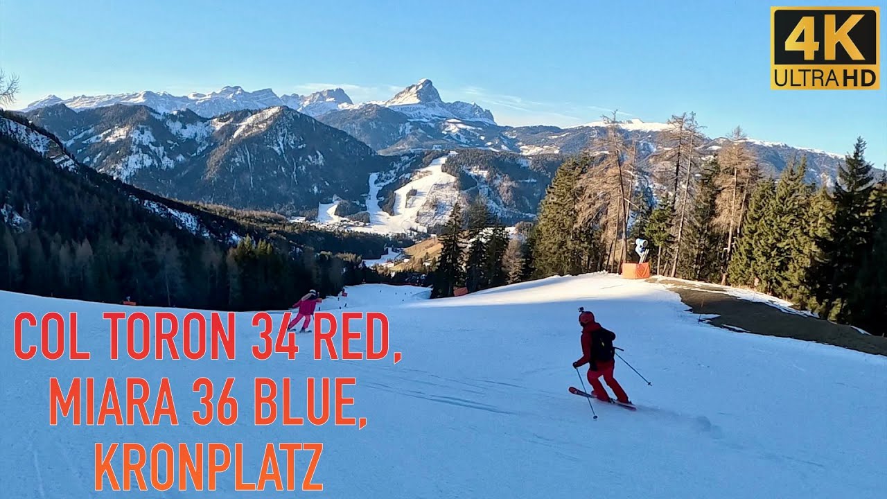 ⛷️ Col Toron 34 RED, Miara 36 Blue, Kronplatz 4K