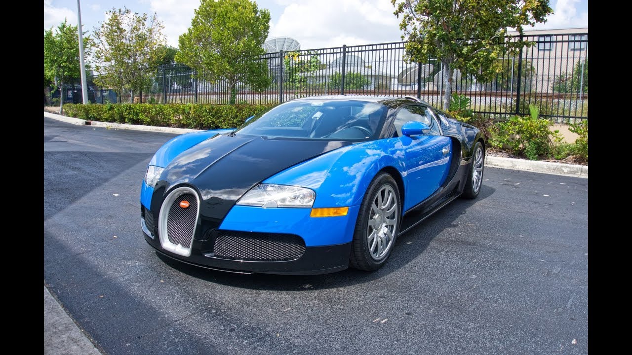 Bugatti Veyron Black/Blue W16.4-1001 HP BEAST Interior Exterior Drive at Prestige Imports Miami