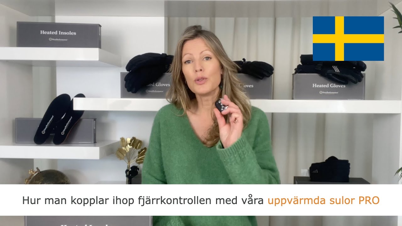 Hur man kopplar ihop fjärrkontrollen med våra uppvärmda sulor PRO
