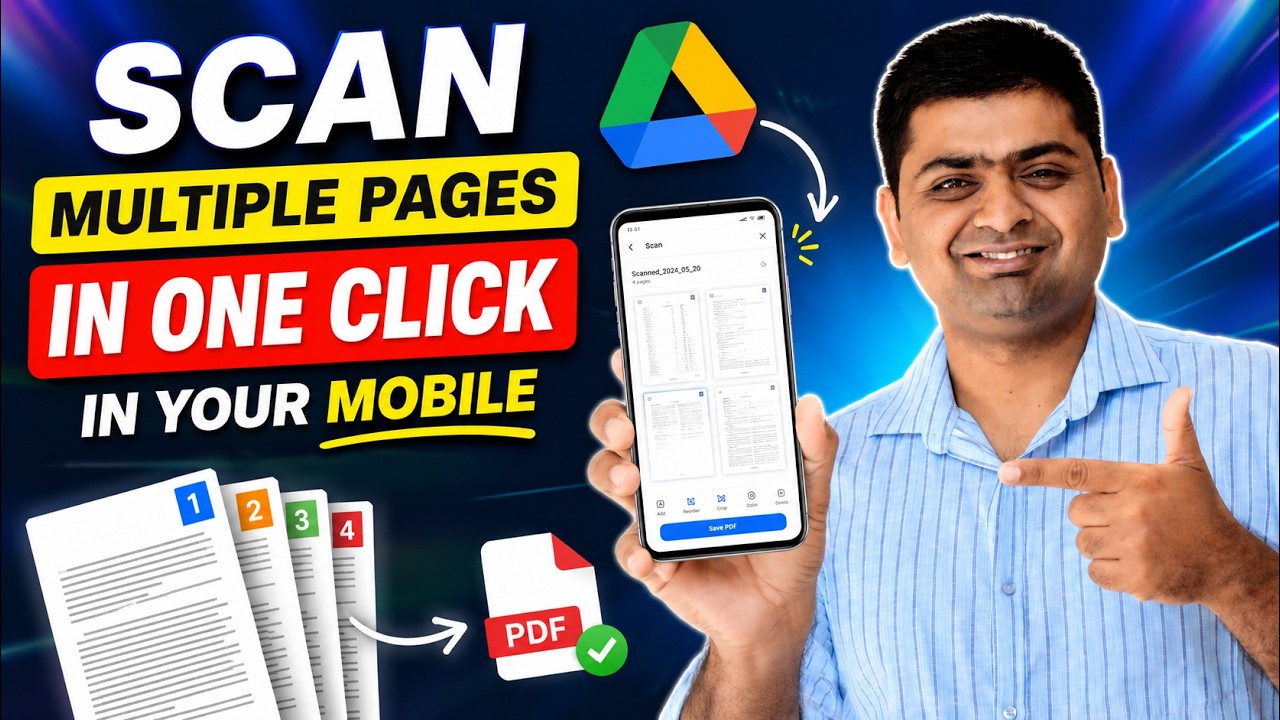 Google Drive Multi-Page Scan Trick! 🔥 How to Create PDFs from Your Mobile (2026)