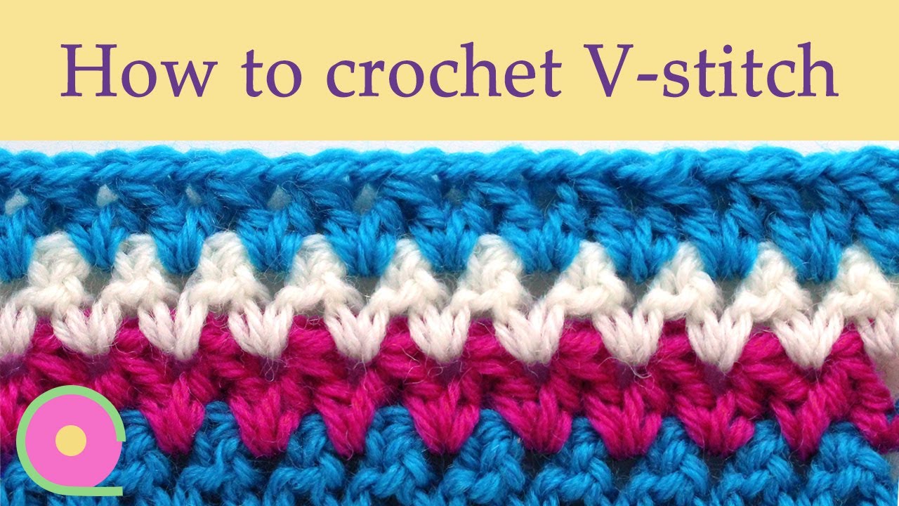 Как вязать крючком V-образный столбик