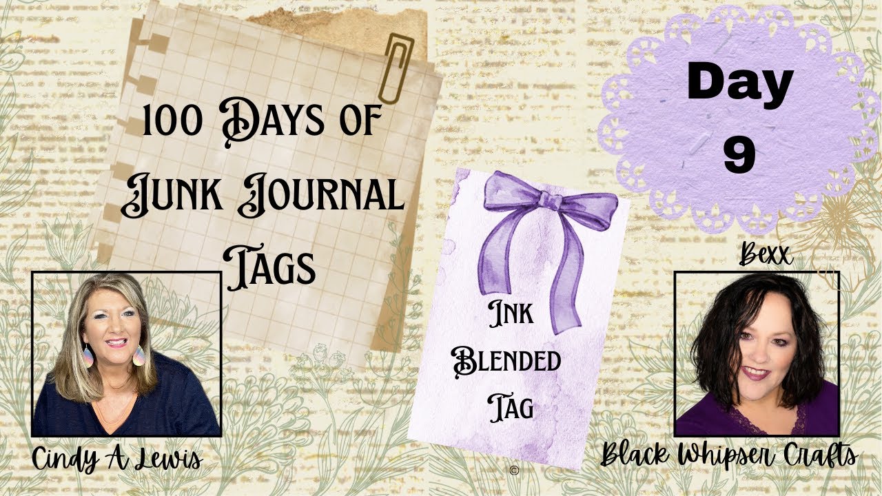 100 Days of Tags 🏷️ Day 9 🏷️ Ink-Blended Tag