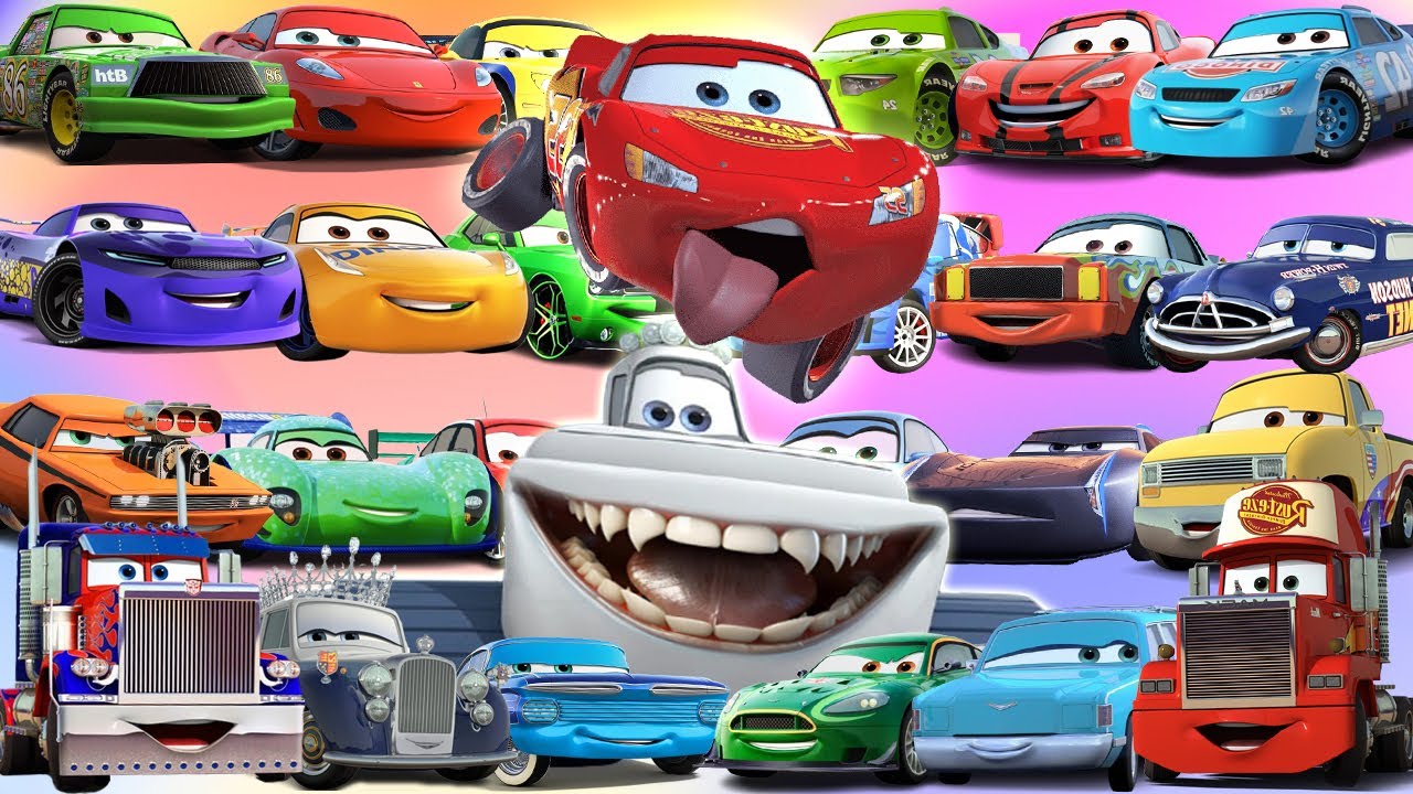 Looking For Disney Pixar Cars Lightning Mcqueen, Sally Carrera, Bobby Swift, John Lassetire, Brick