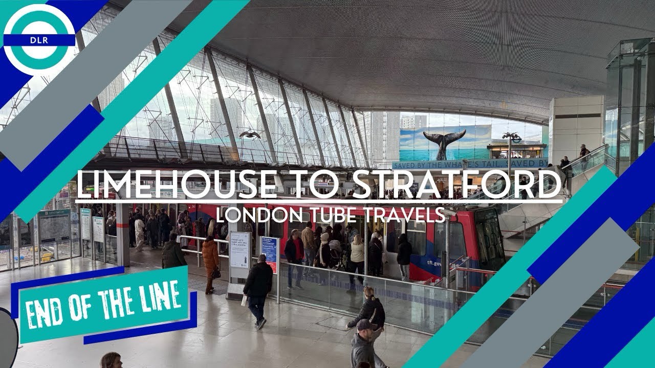 Journey to the END of the DLR line - Limehouse to Stratford - Docklands Light Railway Journey