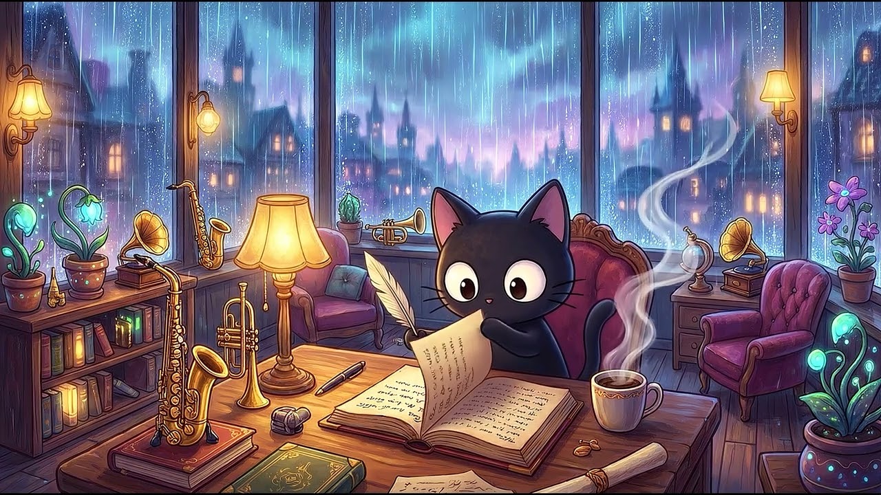 Cozy Lo-Fi Jazz | Rainy Mood for Reading & Writing