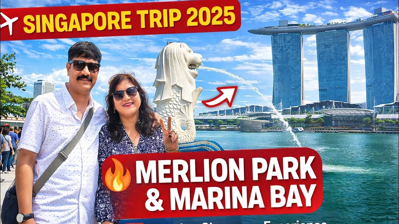 🇸🇬 Singapore Trip Vlog | Merlion Park & Marina Bay Sands | Amazing Singapore Travel Experience
