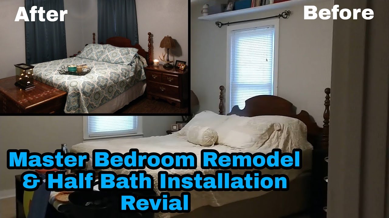 Master Bedroom Remodel Revial | Half Bath | Before & After | This Random Journey