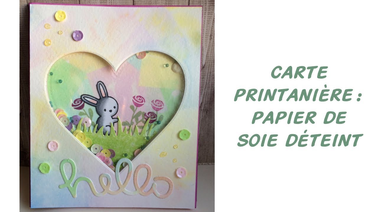 Carte printanière : papier de soie déteint !!