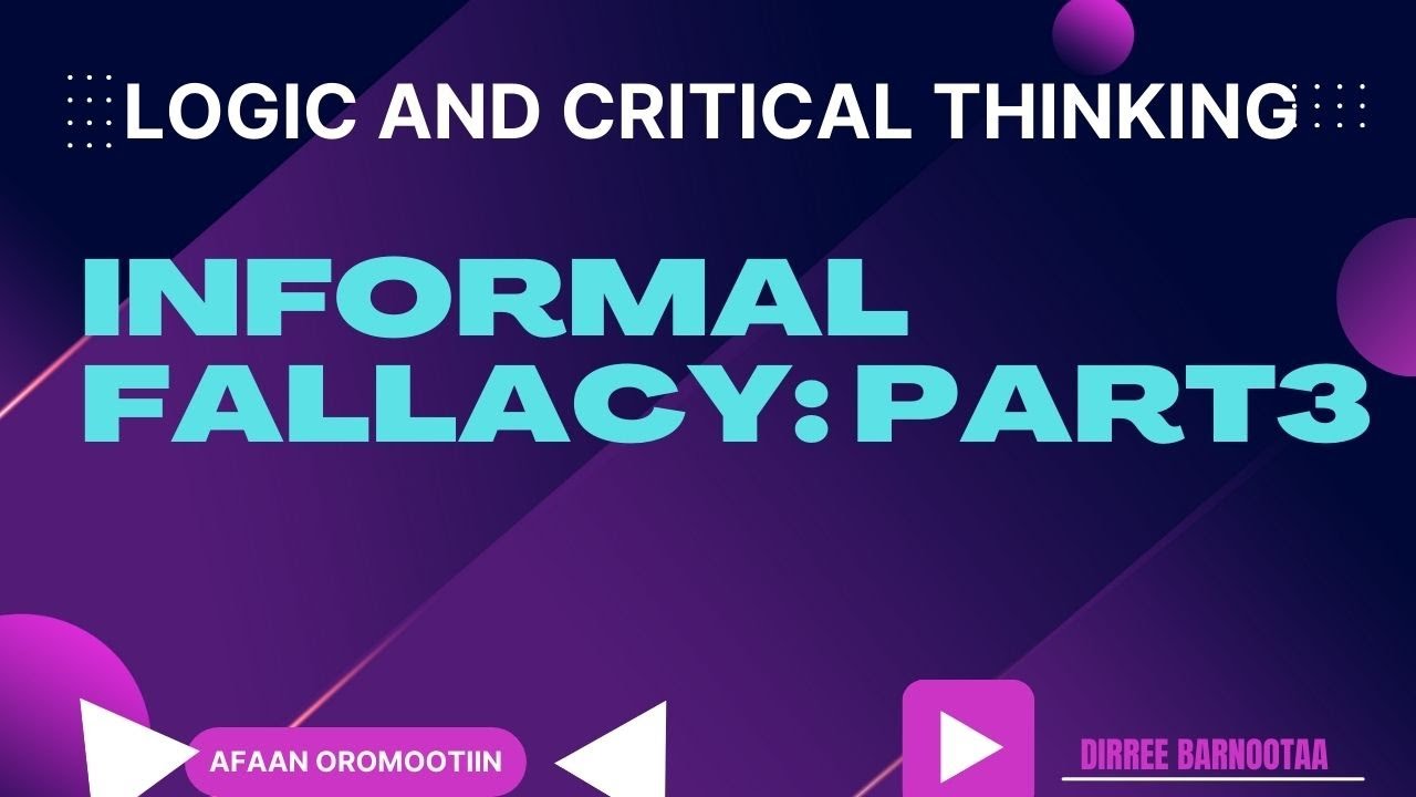 Logic Chapter 5 Part 3. Fallacy of relevance(B): Against the person, Accident, Straw man,Red Herring