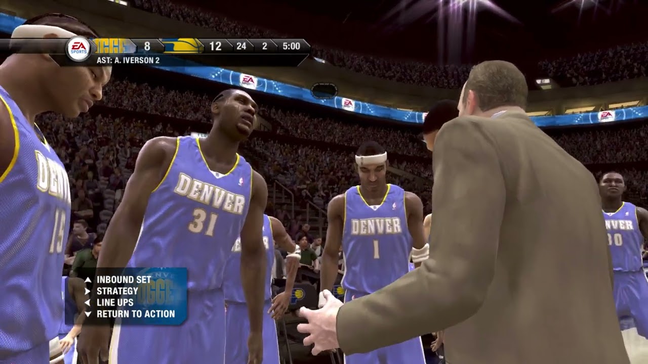 NBA Live 08 - Denver Nuggets vs Indiana Pacers - Xbox 360 Gameplay