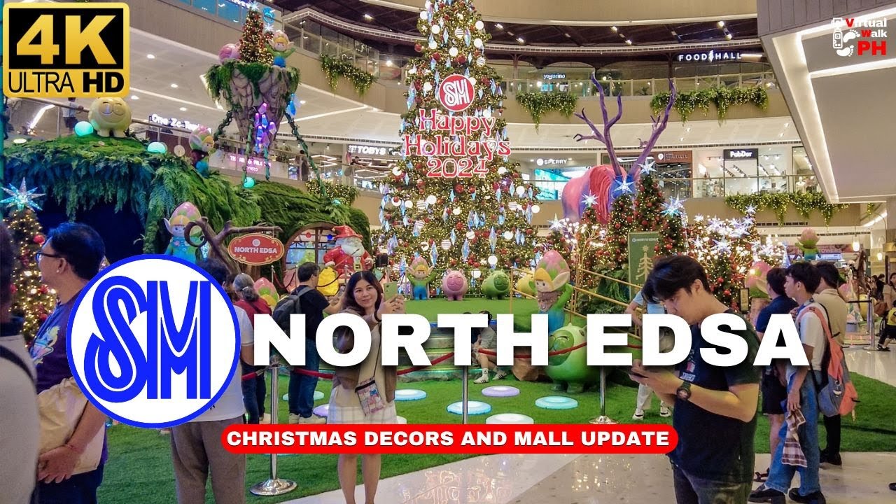 [4K] MOST STUNNING Christmas Decors at SM City North EDSA | November Mall Tour 2024