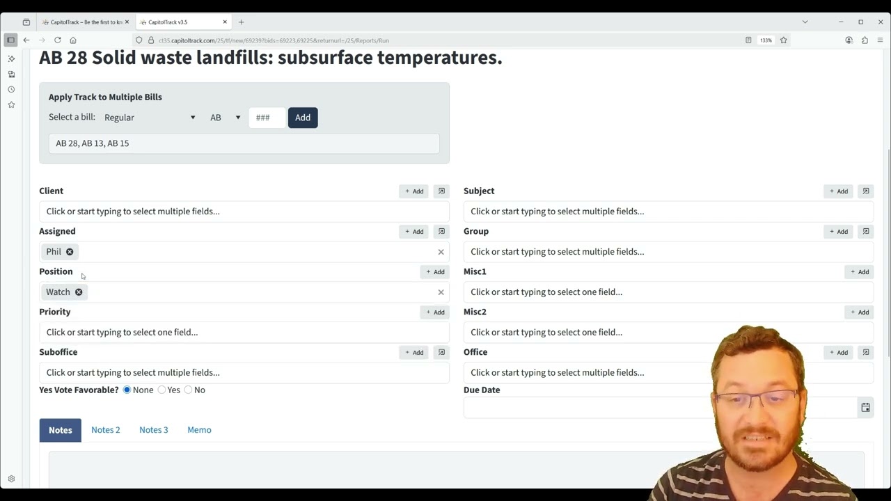 Adding Multiple Tracking Forms