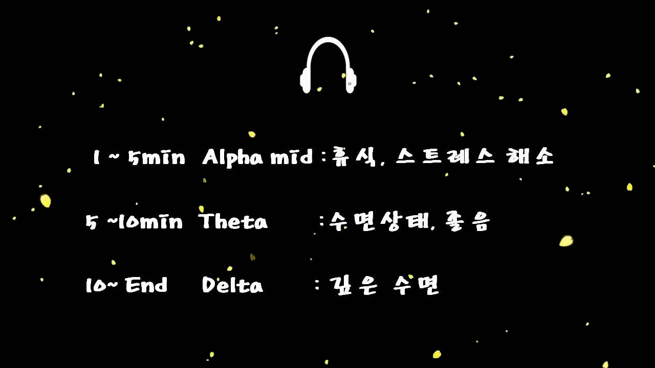 수면유도 알파파 세타파 델타파 뇌파 순차재생｜ Alpha Theta Delta Waves Mix For  Deep Sleep