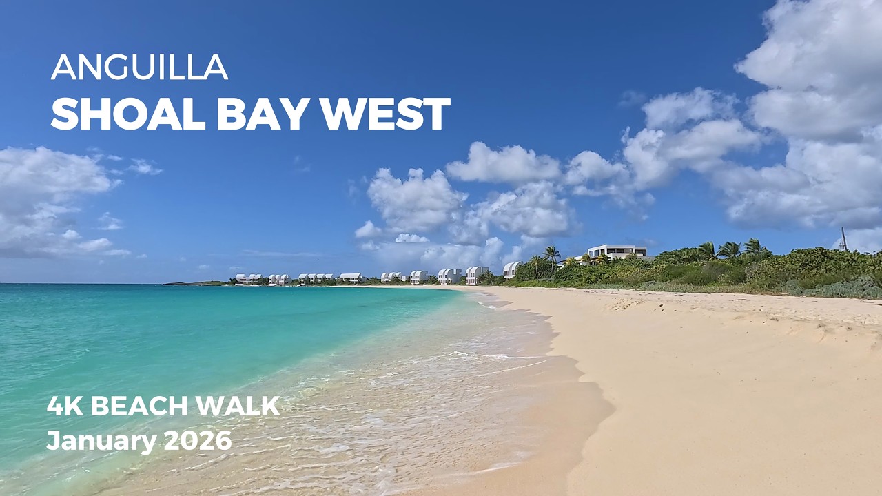 Anguilla, Shoal Bay West Beach 4K Beach walk