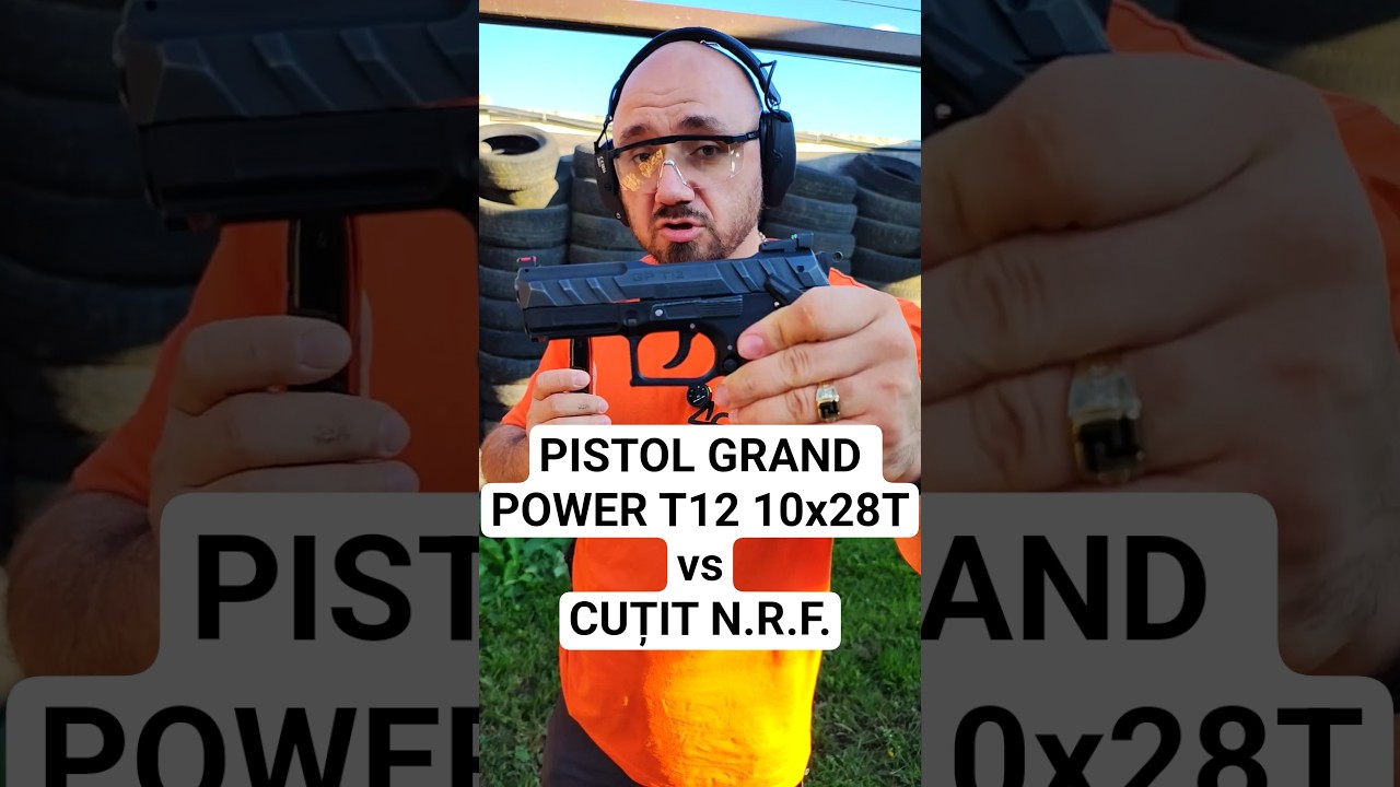 💥 PISTOL GRAND POWER T12 10X28T vs CUȚIT N.R.F.❌4gun.ro❌@grandpowerinvestment