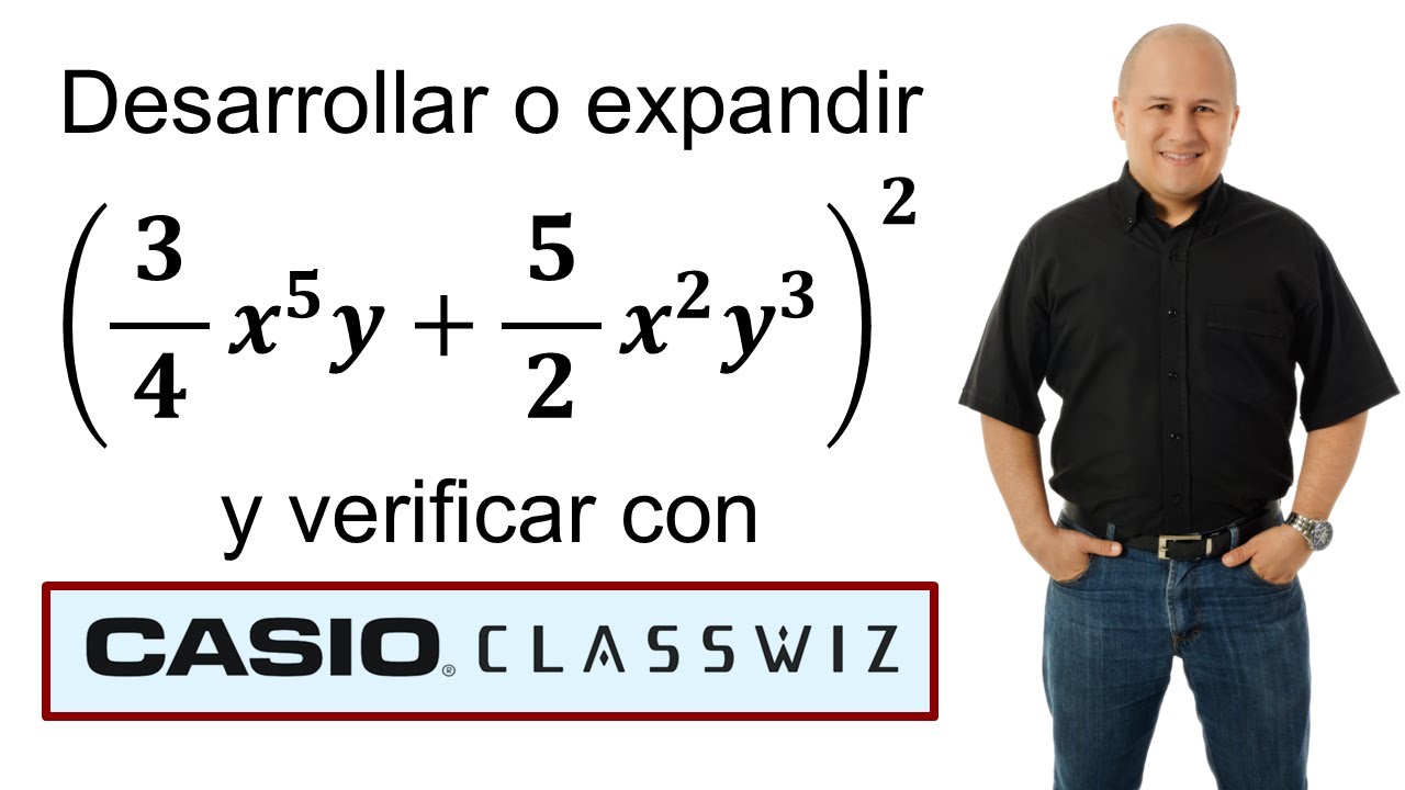 Productos notables: binomio al cuadrado | Ej. 5 #julioprofe y #casio